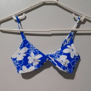 Blackbough Blue and White Floral Bikini Top
